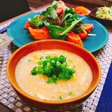トウモロコシとお豆腐の玉子スープ